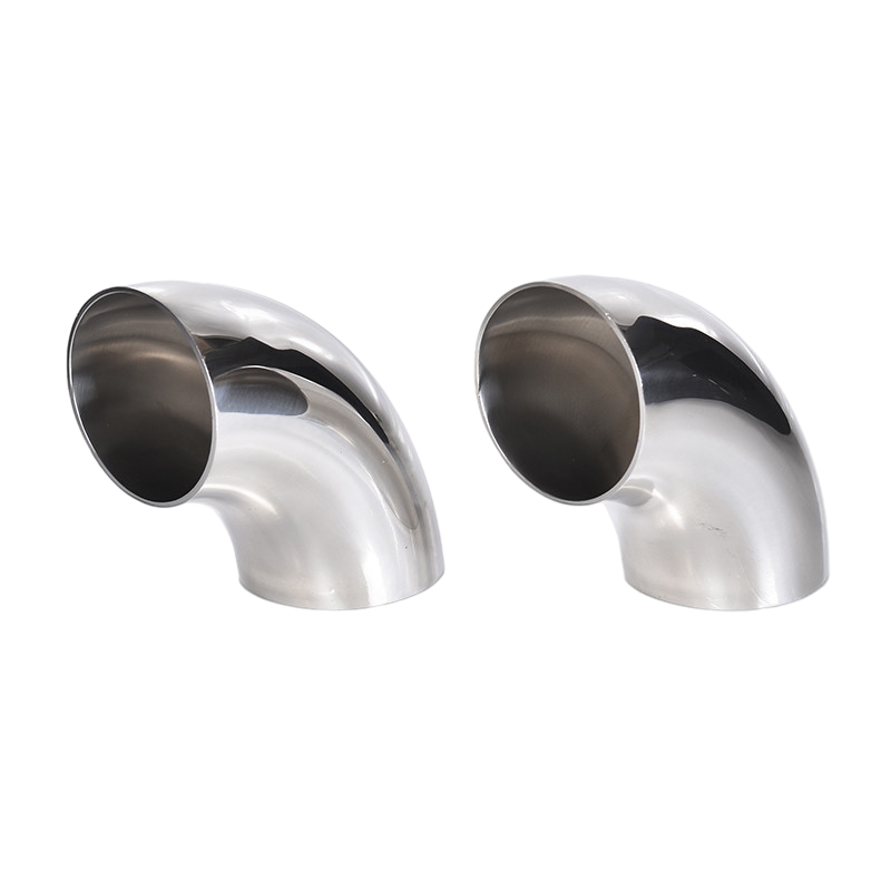 Parete sottile in acciaio inossidabile lucido brillante 90 ° curve a raggio corto