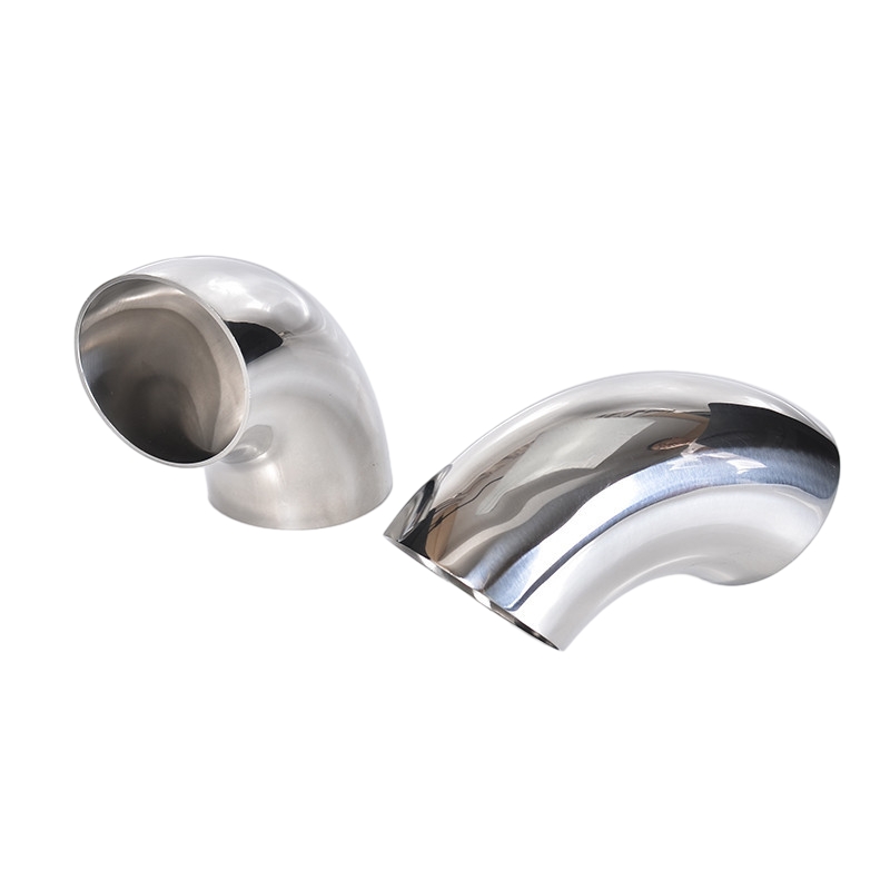 Parete sottile in acciaio inossidabile lucido brillante 90 ° curve a raggio corto